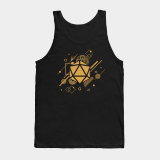 Funky D20 Dice TRPG Tabletop RPG Gaming Addict Tank Top